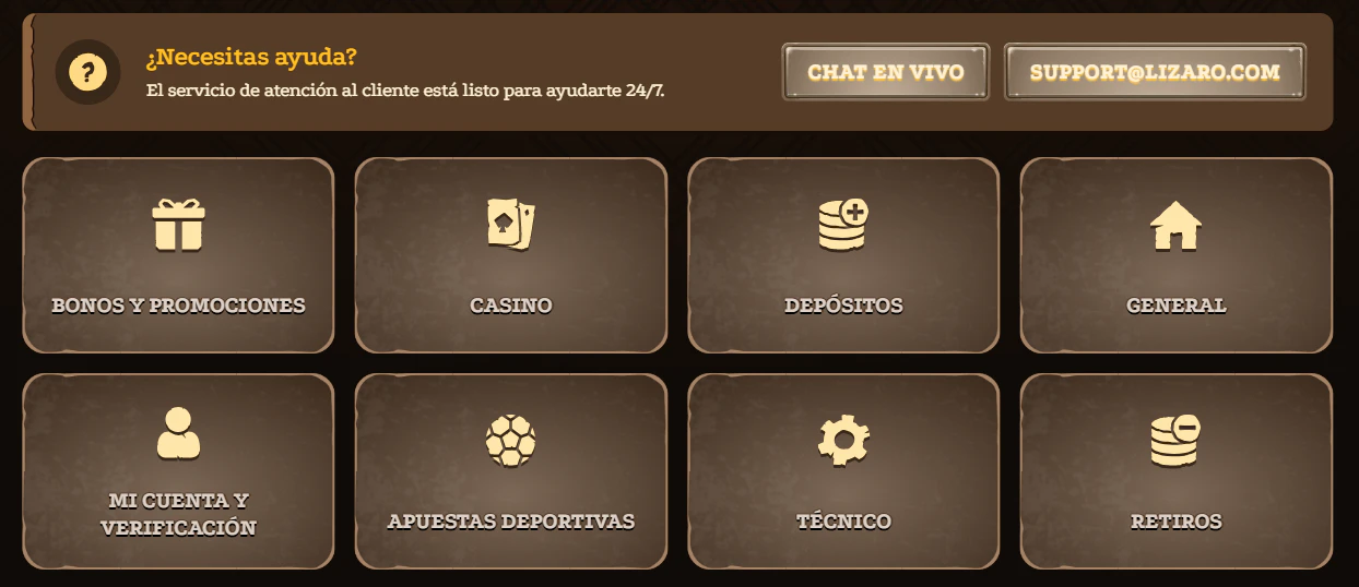 Atención al cliente de Lizaro
